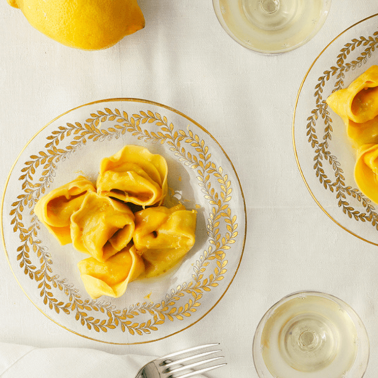 Smoked Salmon Tortelloni with Lemon Butter