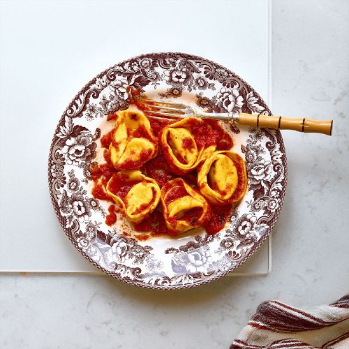 Italian-Sausage-Tortelloni-with-Spicy-Tomato-Sauce